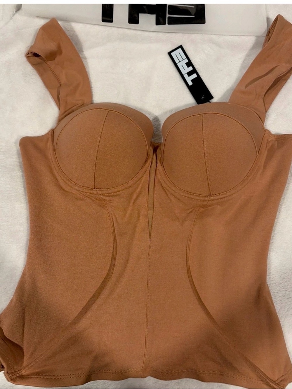 TA3 Bombshell Sleeveless Corsety Top NWT Sz L